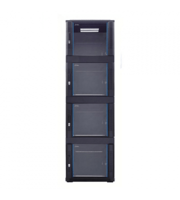Baie serveur de colocation 42U avec porte en verre - 4x9U - 800x1000x2000mm (LxPxH)