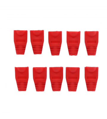 Manchon de câble RJ45 rouge - 10 pièces