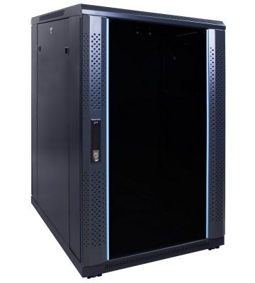 Baie de serveur 18U non assemblé avec porte en verre 600x800x1000mm (LXPXH)