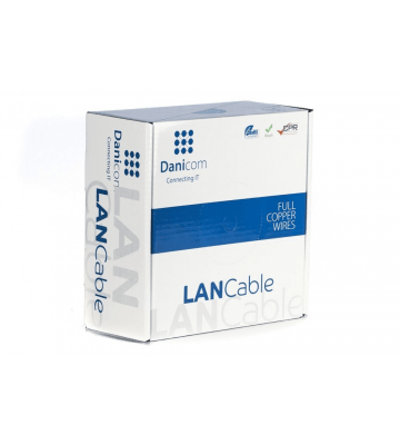 DANICOM CAT6 FTP 100m kabel op rol stug -  LSZH (Dca)