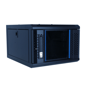 Baie de serveur 10 pouces 4U avec porte en verre 370x450x264mm (LxPxH)