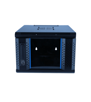 Baie de serveur 10 pouces 9U avec porte en verre 370x450x486mm (LxPxH)
