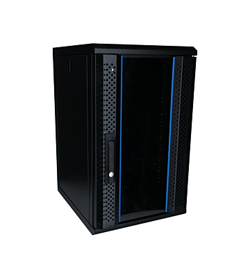 Baie serveur 10 pouces 12U avec porte en verre 370x450x635mm(LxPxH)