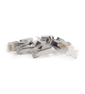 Connecteur CAT6 RJ45 + Pièce auxiliaire - Blindé - Pour fond flexible - 10 pièces