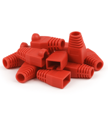 Manchon de câble RJ45 rouge - 10 pièces
