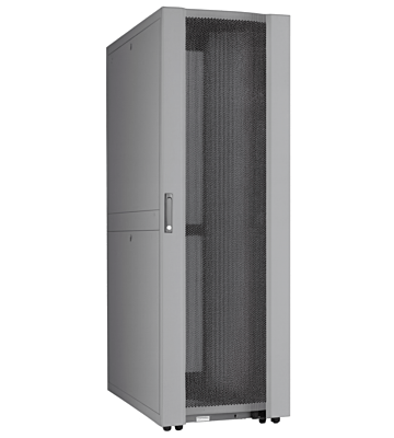 Baie de serveur pour datacenter 42U avec porte perforée 600x1200x2000mm (LxPxH) Gris