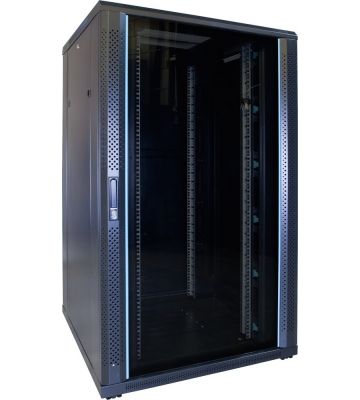 Baie de serveur 27U avec porte en verre 800x800x1400mm (LXPXH)