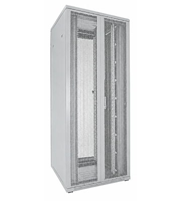 Baie de serveur blanche 42U avec portes avant et arrière doublement perforées 800x800x2000mm (LxPxH)