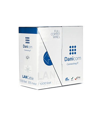 DANICOM CAT5E FTP 305m câble sur bobine rigide - LSZH (Eca)