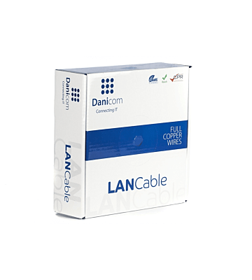 DANICOM CAT6A S/FTP 50m câble sur bobine rigide - LSZH (Dca)
