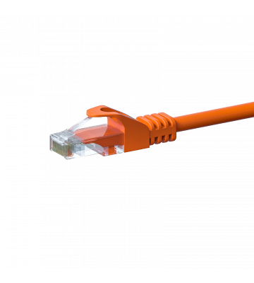 Câble Cat5e UTP 100% cuivre orange - 0.25m