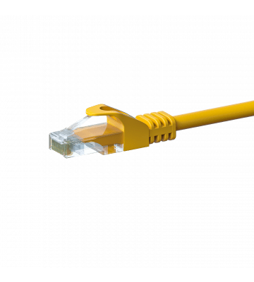 Câble Cat5e UTP 100% cuivre jaune - 0.25m