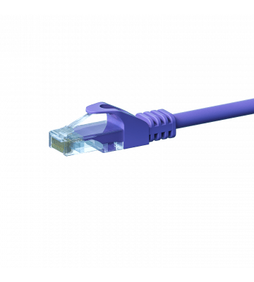 Câble Cat5e UTP 100% cuivre violet - 0.50m