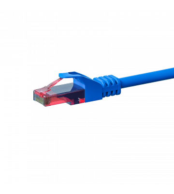 Câble CAT6 UTP 100% cuivre bleu - 0.25m