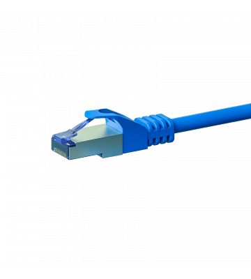 Câble CAT6A S/FTP (PIMF) 100% cuivre bleu - 0.25m