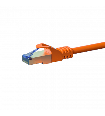 Câble CAT6A S/FTP (PIMF) 100% cuivre orange - 0.25m
