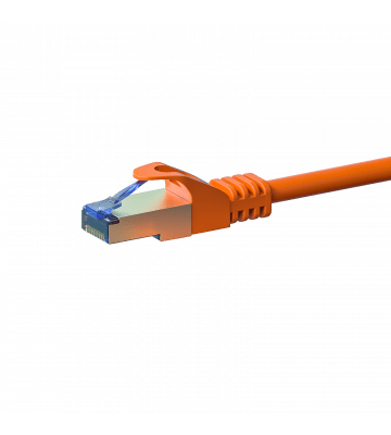 Câble CAT6A S/FTP (PIMF) 100% cuivre orange - 1m