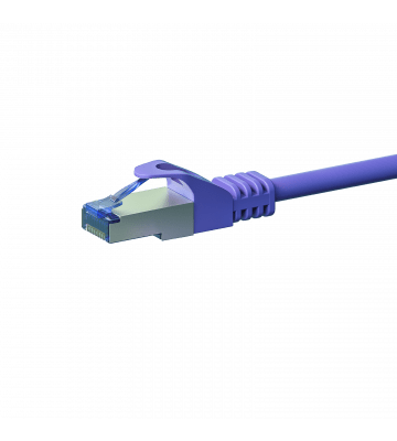 Câble CAT6A S/FTP (PIMF) 100% cuivre violet - 0.25m