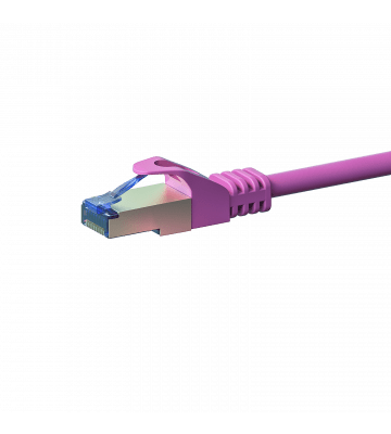 Câble CAT6A S/FTP (PIMF) 100% cuivre rose - 0.25m