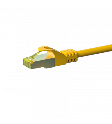 Câble CAT7 SFTP / PIMF Jaune - 0.25m