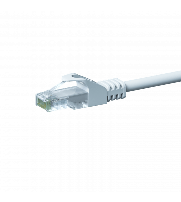 Câble CAT5e UTP CCA blanc - 1m