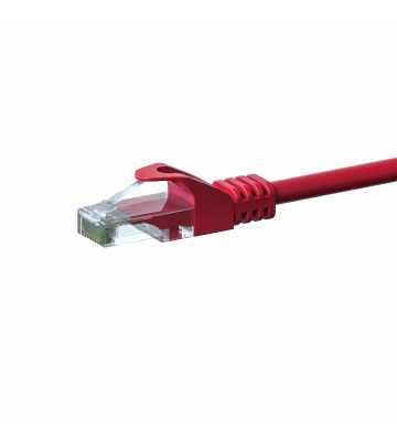 Câble CAT6 UTP CCA rouge - 0.25m
