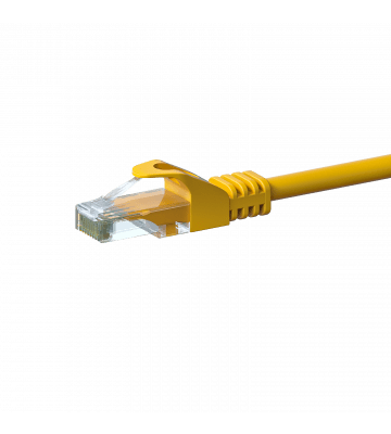 Câble CAT6 UTP CCA jaune - 0.25m