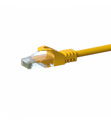 Câble CAT6 UTP CCA jaune - 7.50m