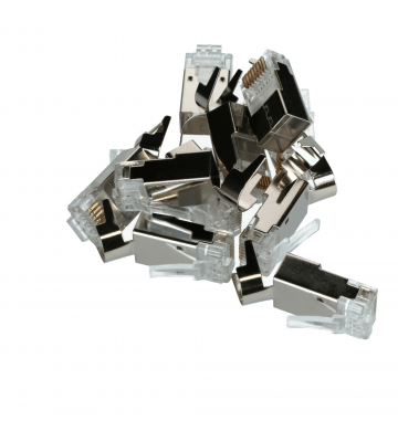 Connecteur RJ45 CAT6A blindé - pour câble rigide x10 pièces