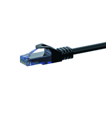 Câble CAT6A UTP 100% cuivre noir - 0.15m