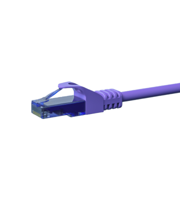 Câble RJ45 CAT6A UTP 100% cuivre violet - 0.15m