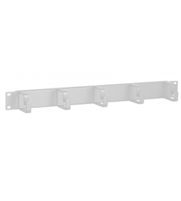 Conduit de câble blanc en métal 1U 19 pouces avec 5 crochets