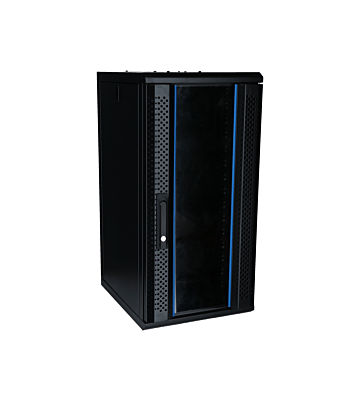 Baie serveur 10 pouces 15U avec porte en verre 370x450x770mm (LxPxH)