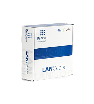 Rouleau câble rigide gris CAT5e F/UTP CCA - 50m