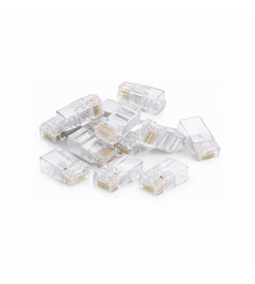 Connecteur RJ45 CAT6A + Pièce auxiliaire - pour câble rigide - non blindé - 10 pièces