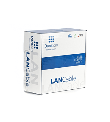Câble sur bobine DANICOM CAT6A U/UTP 100 m flexible -  LSZH (Fca)