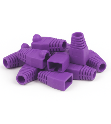 Manchon de câble RJ45 violet - 10 pièces