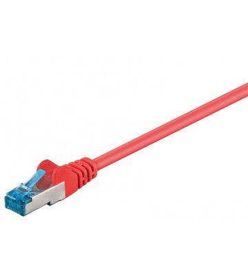 CAT6A S / FTP (PIMF) 0,25 m rouge