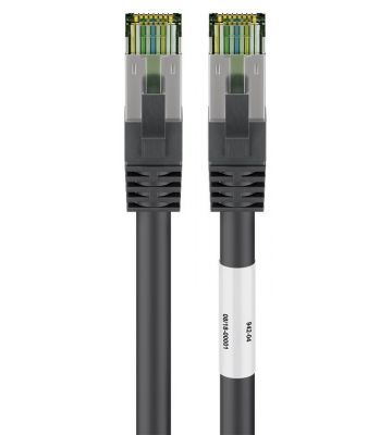 Câble RJ45 Cat8 S/FTP (PIMF) Noir - 0,25m 