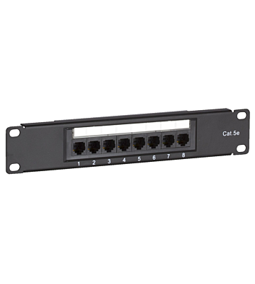 Panneau de brassage de 10 pouces CAT5E UTP - 8 Ports