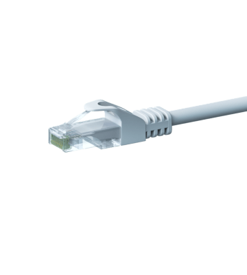 Câble Cat5e UTP 100% cuivre blanc - 2m