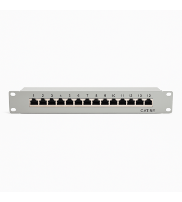 Panneau de brassage Cat5 10 pouces à 12 ports STP