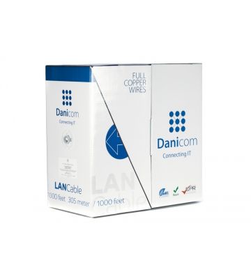 Danicom CAT6 FTP 305M sur le rôle Smooth - PVC (FCA)