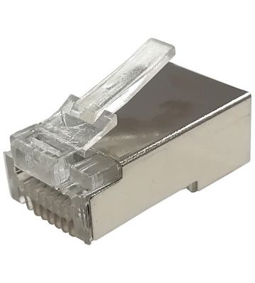 Connecteur RJ45 Cat5e blindé traversant - pour câble flexible et rigide