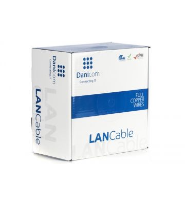 Câble sur bobine DANICOM CAT6A S/FTP Rigide - LSZH (ECA) - 100m  