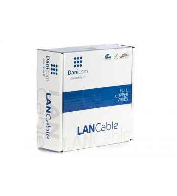 Danicom CAT6A S / FTP 50M sur le rôle Flexible - PVC (FCA)