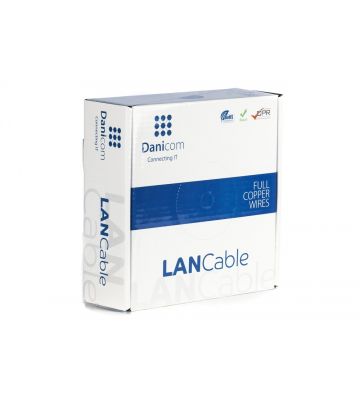 DANICOM CAT5E UTP 100m câble sur bobine rigide - LSZH (Eca)