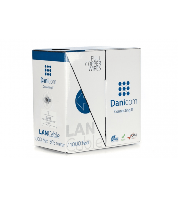 DANICOM CAT5E UTP 305m câble sur bobine rigide -  LSZH (Dca)