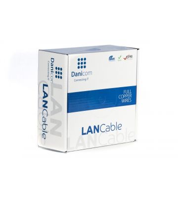 Câble sur bobine DANICOM CAT6 UTP Flexible - PVC (FCA) - 100m  