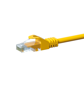 Câble CAT5e UTP CCA jaune - 2m